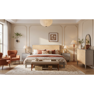 Sunvega Dark Brown Tufted Polyurethane Upholstered King Size Bed Frame