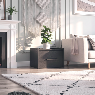Sunvega Wall-Mounted Nightstand with Single Drawer for Bedroom or Living Room