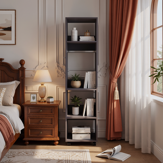 Sunvega 63 Inch Tall Wardrobe with Mirror Three Shelves and Hanging Rod
