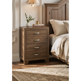 Sunvega Oak 5-Drawer Chest Dresser with Generous Storage and Classic Design