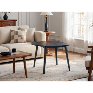 Sunvega Rectangular Dining Table with Fixed Wooden Top and Legs