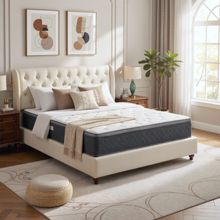 Sunvega Plush Queen Size Hybrid Mattress with Gel Memory Foam and Pocket Coils