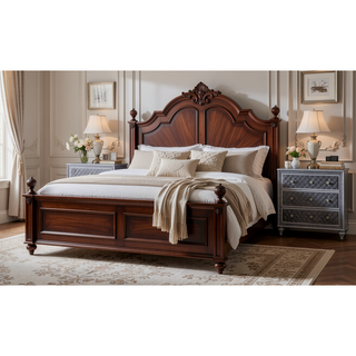 Sunvega Glam Traditional Style Nine Drawer Dresser with Velvet Tufted Fronts