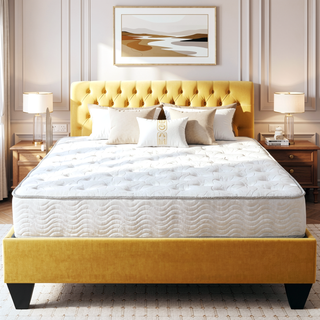 Sunvega Premium 9 Inch Medium Pocket Bed in a Box Spring Mattress Twin XL White