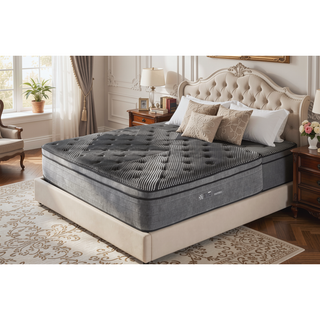 Sunvega 15 Inch Pure Ice Eurotop Ultra Plush Twin Mattress with Cooling Cover