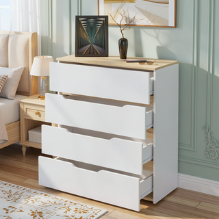 Sunvega California Drawer Dresser with Four Spacious Drawers and Superior Top
