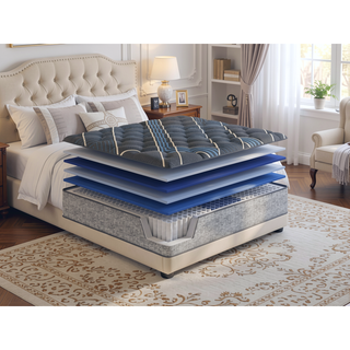 Sunvega 14 Inch Medium Comfort Hybrid Mattress with Cooling Technology and 800 Pocketed Coils