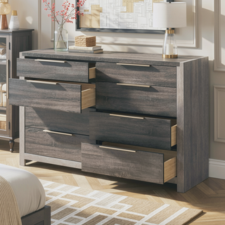 Sunvega Modern Transitional Beige Finish Nightstand with Three Wooden Drawers