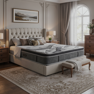 Sunvega Plush Euro Top Hybrid Pocket Coil Full Size Mattress in a Box