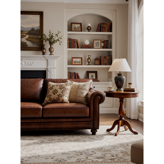 Sunvega Sophisticated Silver Champagne Transitional Nightstand with Two Drawers for Storage