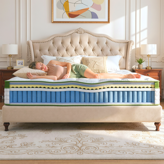 Sunvega 12 Inch King Size Hybrid Mattress with Gel Memory Foam and Pocket Springs