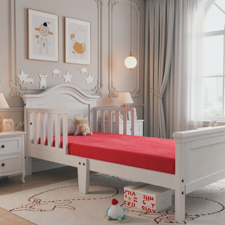 Sunvega Kids 5 Inch Red Twin Mattress with Water Resistant Cover and Memory Foam