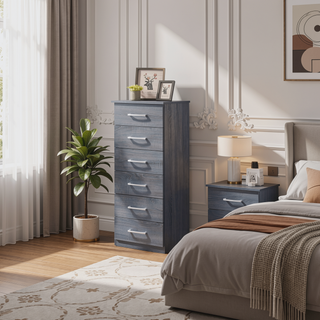 Sunvega Sandle Wood Contemporary Nightstand with Spacious Top for Compact Spaces