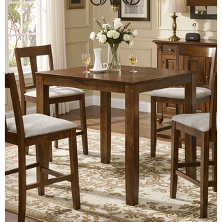 Sunvega Contemporary Gray Finish Rectangular Dining Table Seating Six