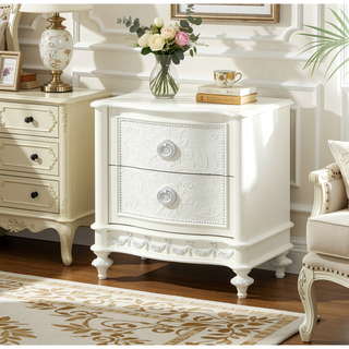 Sunvega Transitional Oval Tilt Mirror with Beveled Edge and Storage Drawer