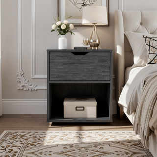 Sunvega 50x40x60 cm Nightstand End Table with Spacious Sliding Drawer