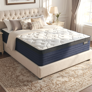 Sunvega Diamond Cleo Cooling Copper Memory Foam Hybrid Mattress with Euro-Top 14" Firm