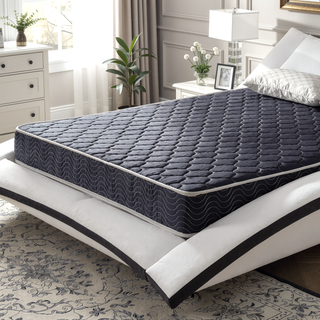 Sunvega Navy Blue Diamond-Quilted Waterproof Breathable High-Density Foam Mattress