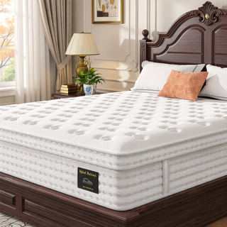 Sunvega 12'' Hybrid Queen Mattress with Memory Foam and Pocket Springs for Pressure Relief