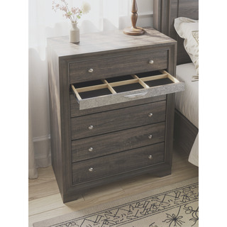 Sunvega Dark Brown Tufted Polyurethane Upholstered King Size Bed Frame
