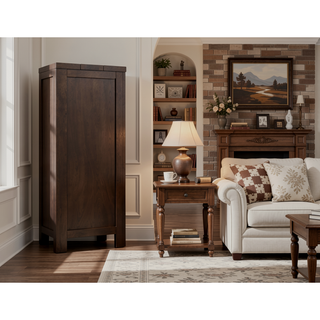 Sunvega Farmhouse Style Brown 9-Drawer Dresser with Wall Anchor Safety Hardware