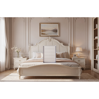 Sunvega White Contemporary 5-Drawer Chest with Diamond Pattern LED Lighting