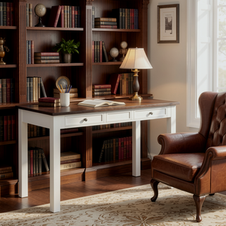 Sunvega Brown and White 6 Piece Gathering Dining Set for Casual Style