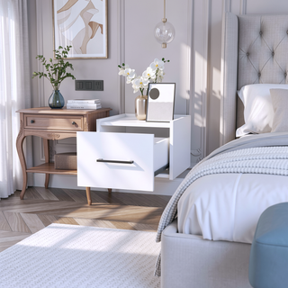 Sunvega Floating Nightstand with Accessible Storage Drawer and Versatile Top Surface