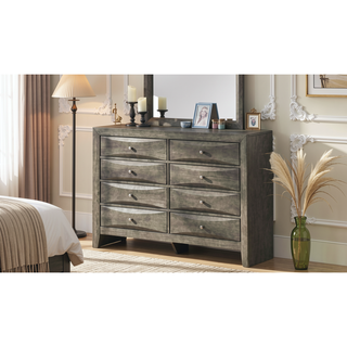 Sunvega Dark Brown Tufted Polyurethane Upholstered King Size Bed Frame