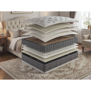 Sunvega 14.5" Thick Twin XL Pillow Top Two Sided Bamboo Mattress for Superior Comfort