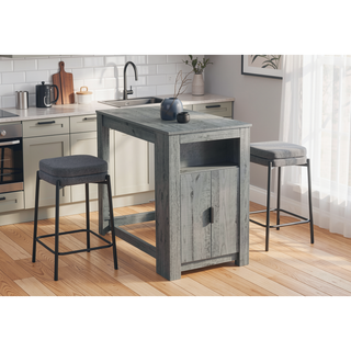 Sunvega Contemporary 48 Inch Rectangular Counter Height Dining Table with Storage