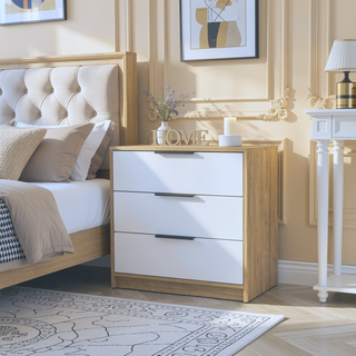 Sunvega Washington Three Drawer Dresser for Bedroom Storage with Easy Assembly