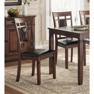 Sunvega Cherry Finish Dining Table Set with 4 Chairs and Bench