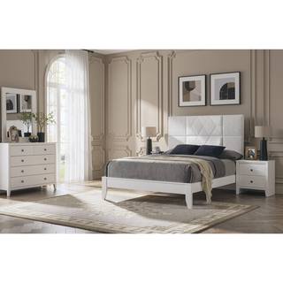 Sunvega Contemporary Modern Look Nightstand End Table with Two Storage Drawers