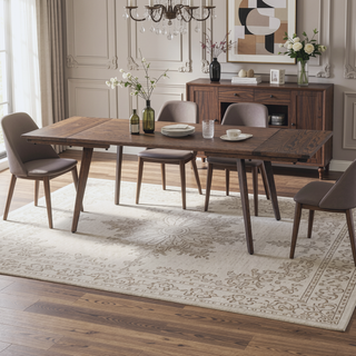 Sunvega Solid Red Oak Wood Bench with Tapered Legs for Dining and Entryway
