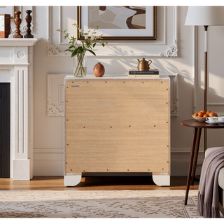 Sunvega Silver Champagne Nightstand with Sleek Modern Design and Durable Materials