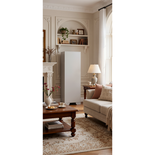Sunvega Elegant Silver Champagne Nightstand with Two Ample Drawers for Snug Areas