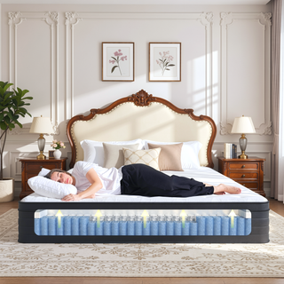 Sunvega Twin Size 8 Inch Hybrid Mattress with Cooling Memory Foam and Pocket Springs