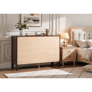 Sunvega Dark Brown Tufted Polyurethane Upholstered King Size Bed Frame