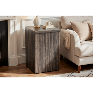 Sunvega Contemporary Weathered Grey Finish Wooden Nightstand with 2 Drawers