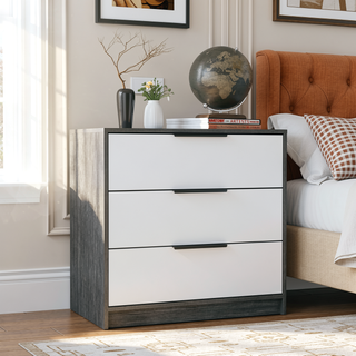 Sunvega Maryland Three Drawer Dresser with Superior Top in Black Wengue Pine Finish