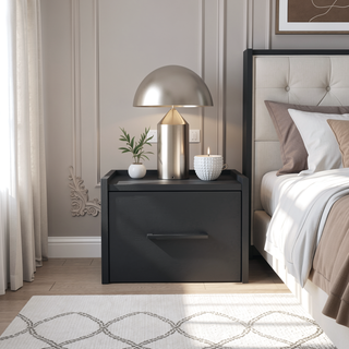 Sunvega Floating Nightstand with Handy Drawer and Surface for Bedroom Storage
