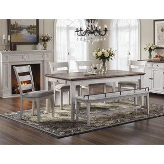 Sunvega Oak Dining Table with Plank Top and Drawer for Six Seating