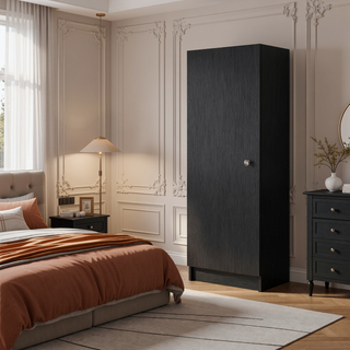 Sunvega Miami Single Door Pantry with Four Interior Shelves for Kitchen Storage