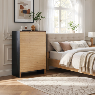 Sunvega Chic White 6-Drawer Bedroom Chest with Jewelry Drawer and Felt Lining