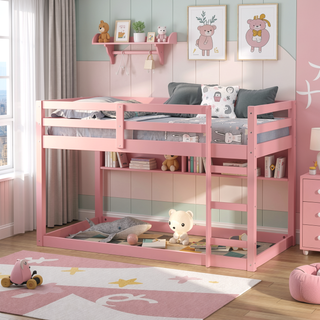 Sunvega Twin Loft Bed with Slats System and Right Facing Ladder in Espresso