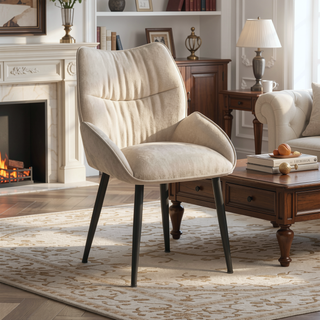 Sunvega Luxury Velvet Dining Chair Set with High Rebound Cushion and Stable Metal Frame