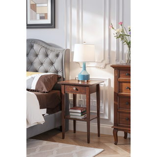 Sunvega Bright Pink Contemporary Nightstand with Durable Construction for Modern Decor