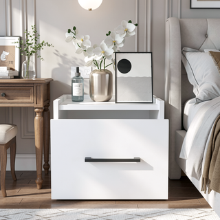 Sunvega Floating Nightstand with Accessible Storage Drawer and Versatile Top Surface