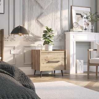 Sunvega Wall Mounted Nightstand with Drawer for Bedroom or Living Room
